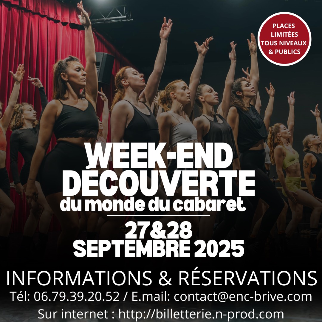 WEEK-END DECOUVERTE CABARET - 27 & 28 SEPTEMBRE