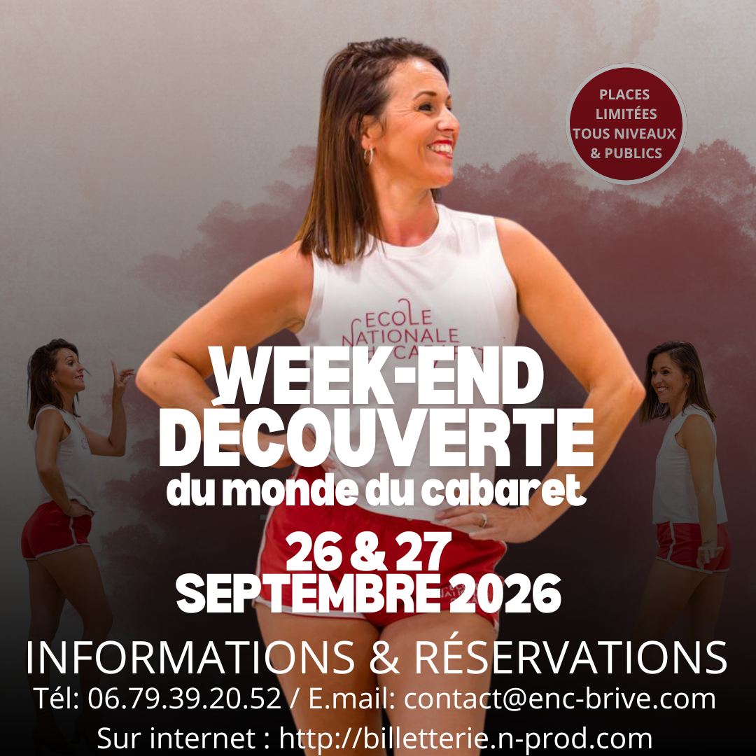 WEEK-END DECOUVERTE CABARET - 26 & 27 SEPTEMBRE 2026